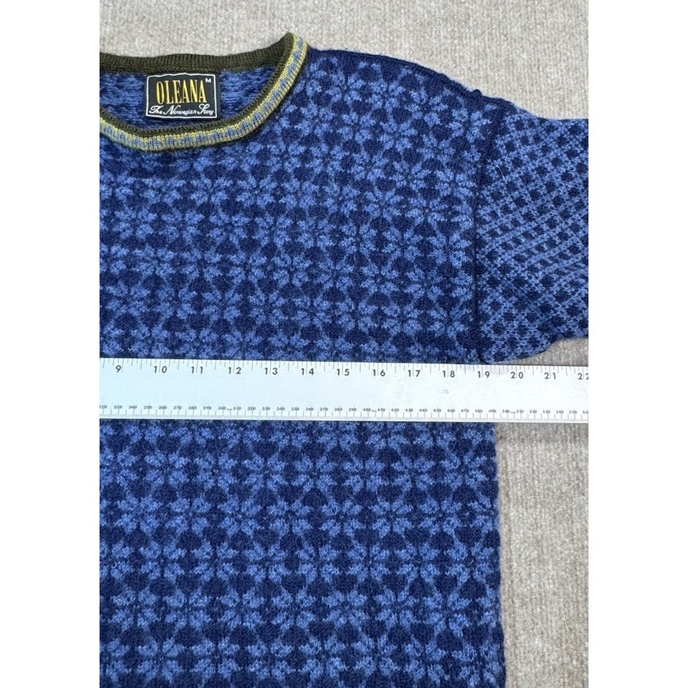 Oleana M Wool Sweater Nordic Outdoor Ski Aspen Chic Preppy Granola - Picture 4 of 8
